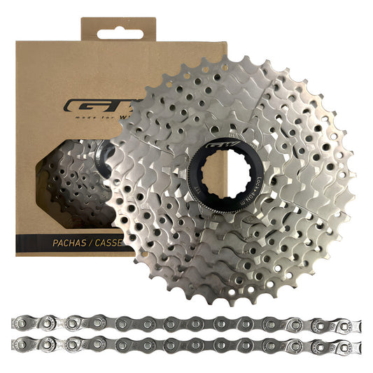 Pacha Cassette Gw 11-36 8 Velocidades + Cadena Gw S51 8v Gris 11 36