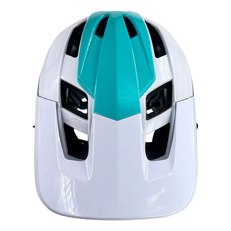 Casco Bicicleta Gw E3 Blanco Morado-verde Enduro Mtb - Violeta Oscuro - M