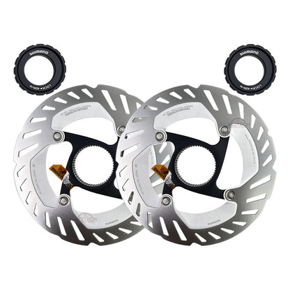 2 Discos Rotores Shimano Rt- Cl800 Ice Tech Centerlock 140mm Plateado
