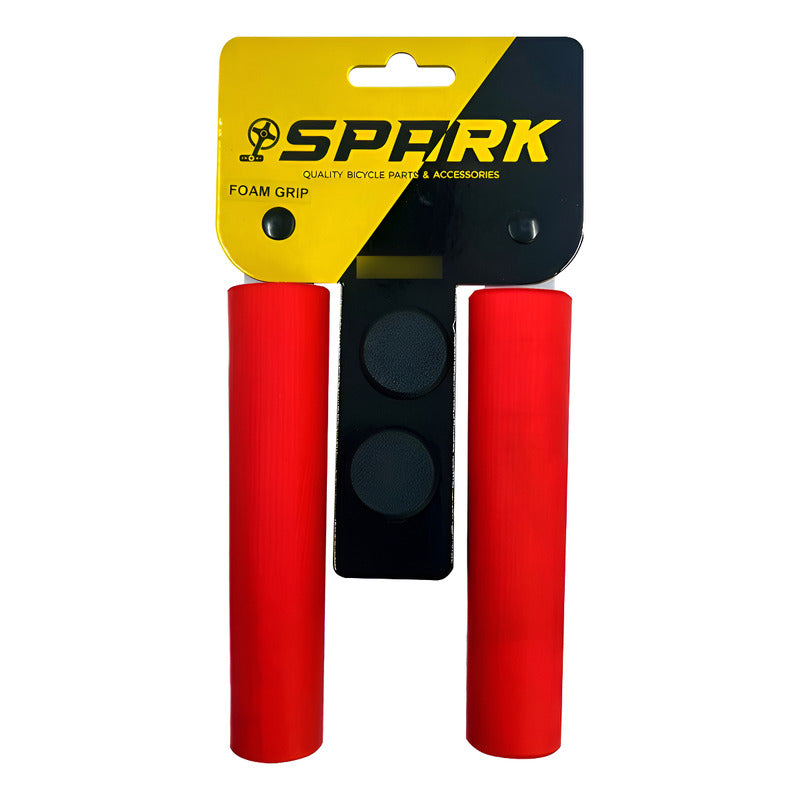 Mangos De Bicicleta Mtb Spark Rojo Silicona Puños Cómodos