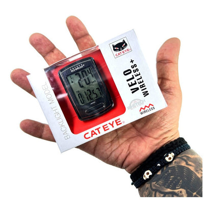 Ciclocomputador Cateye Velo Wireless Con Luz Inalámbrico  Negro