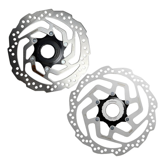 2 Discos Rotores Shimano Rt-10 Centerlock 160mm / 180mm Plateado