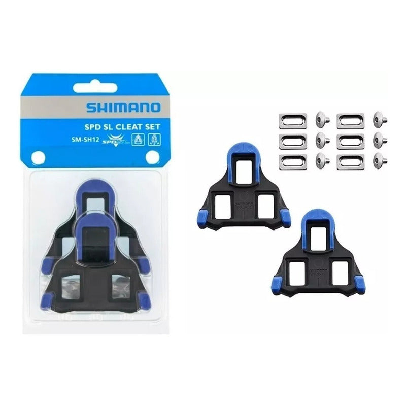 Placas De Ruta Shimano Sm-sh12 Azul 2