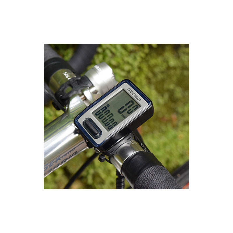 Ciclocomputador Cateye Velo 7 - Color Gris