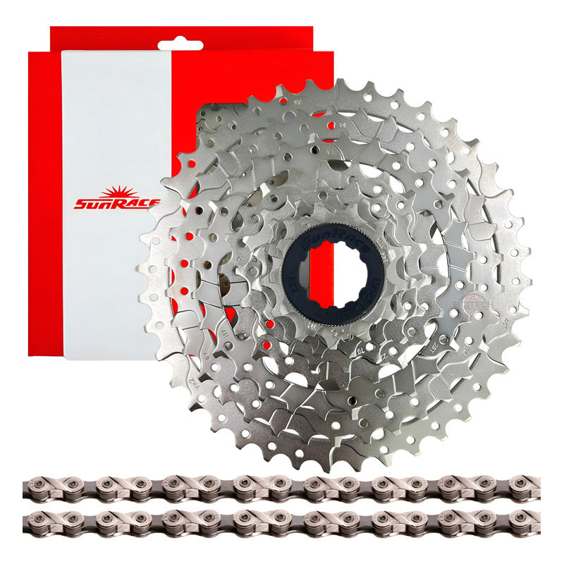 Pacha 8 Velocidades Sunrace M68. 11-40 Mtb + Cadena Kmc X8 Plateado 11 40