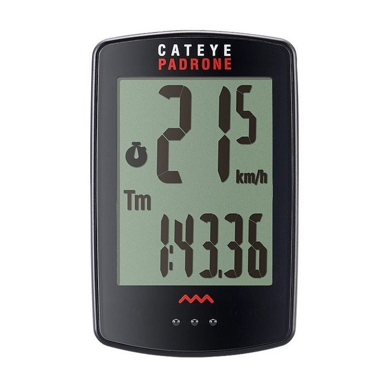 Ciclocomputador Cateye Padrone 8 Funciones Inalámbrico Color Negro