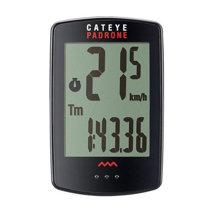 Ciclocomputador Cateye Padrone 8 Funciones Inalámbrico Color Negro