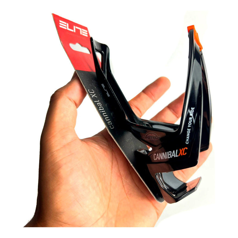 Porta Caramañola Elite Cannibal Xc Negro/naranja Ciclismo Negro-naranja
