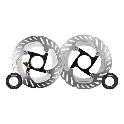 2 Discos Rotor Shimano Cl800 Icetech Centerlock 140mm+ 160mm Gris