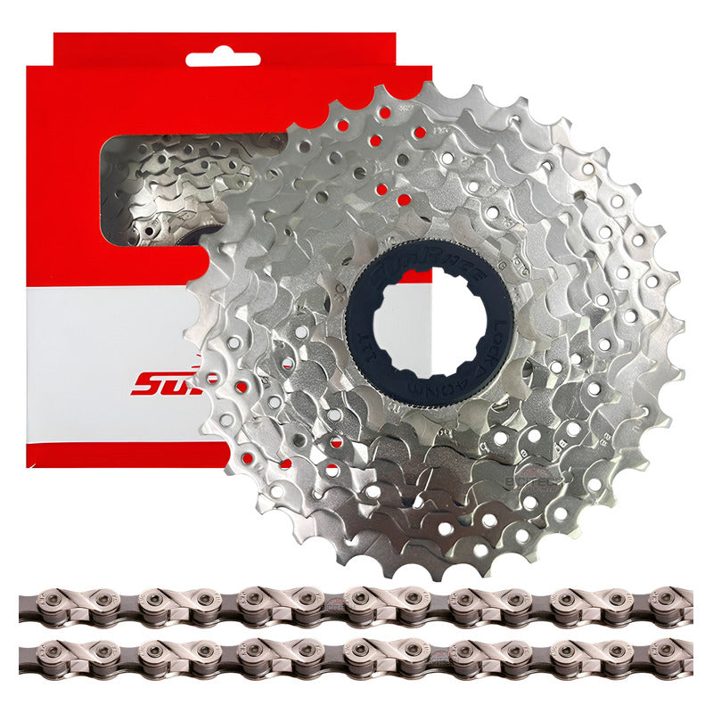 Pacha 8 Velocidades Sunrace M66. 11-32 + Cadena Kmc X8 Plateado