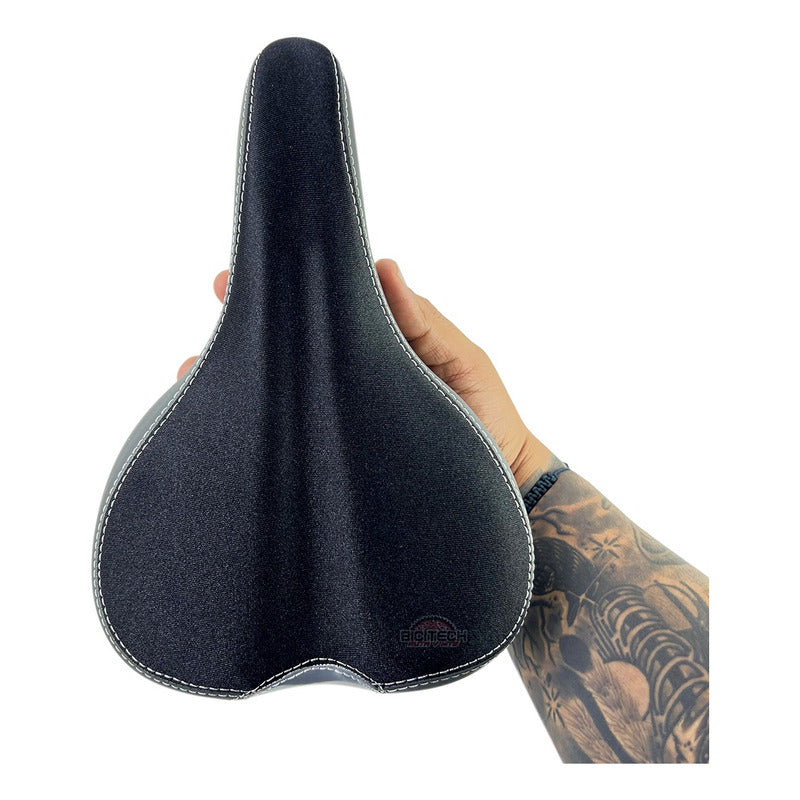 Silla De Bicicleta Acolchada En Gel De 170mm Gris Con Negro 26 Cm 17 Cm