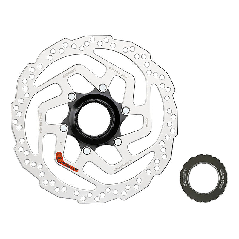 Disco Rotor De Freno Shimano Rt10 180mm Center Lock Color Plateado Plata