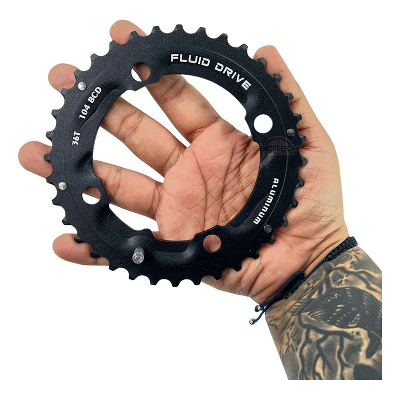 Coronilla Plato Sunrace Ms66 Biplato 36 Dientes