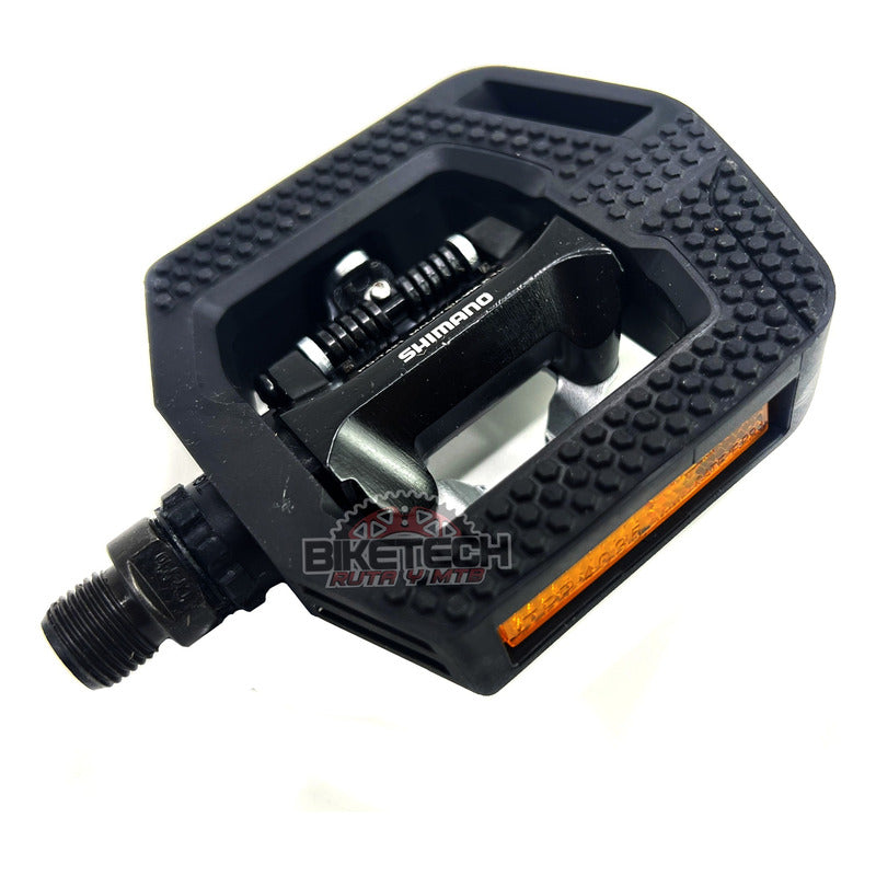 Pedales Doble Propósito Shimano T421 Clickr Con Calas Mtb Negro Nocturno