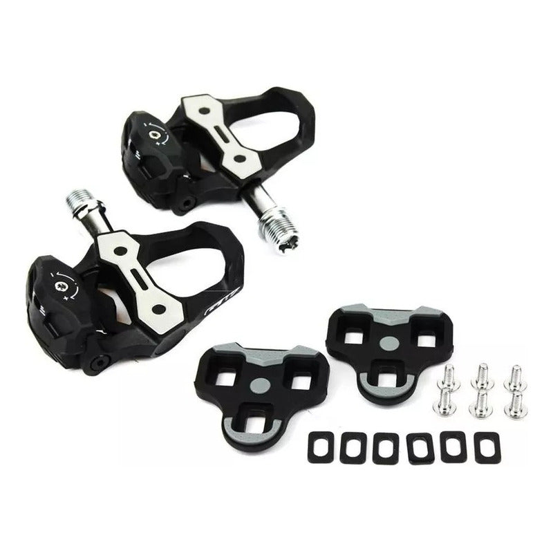 Pedales Ruta Carbono Gw Chocles Automáticos Bicicletas Color Negro