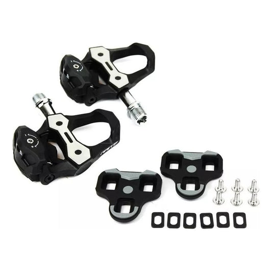 Pedales Ruta Carbono Gw Chocles Automáticos Bicicletas Color Negro