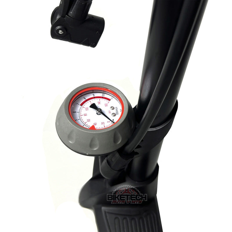 Inflador Bomba De Aire Bp Bicicleta 160 Psi De Pie Mtb Ruta Negro