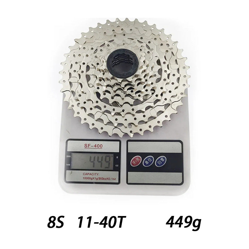 Pacha De 8 Velocidades Sunrace 11-40 Casette M680 8v Mtb Color Plateado