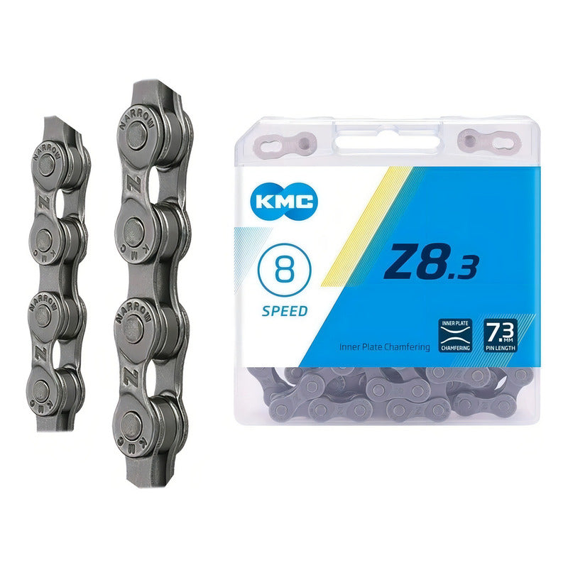 Cadena Kmc Z8.3 Bicicleta 8 Velocidades 116 Links Con Conector Missinglink