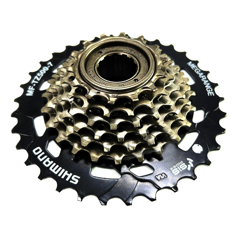 Pacha Rosca 7 Vel Shimano Tz500 14-34 Mtb + Cadenilla Gw S51 Negro 14 34