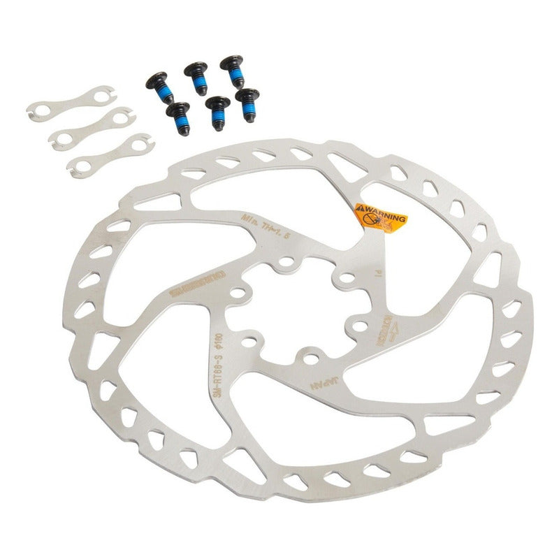 Disco 6 Tornillos - Rotor Shimano Sm-rt66 De 160mm Slx/deore Plateado
