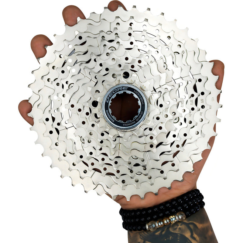 Pacha Cassette Shimano Deore M4100 10 Velocidades 11-42 Mtb - Plateado - 11 - 42 Plata