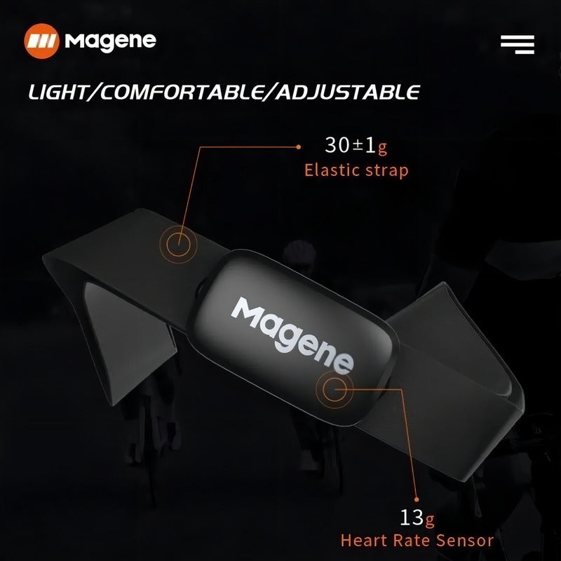 Monitor Cardíaco Magene H64 Torácico Bluetooth Ant+ Compatibilidad Garmin