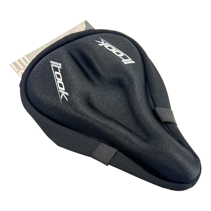 Forro Protector Sillín Bicicleta Itook Gel Extra Cómodo  Negro Estandar