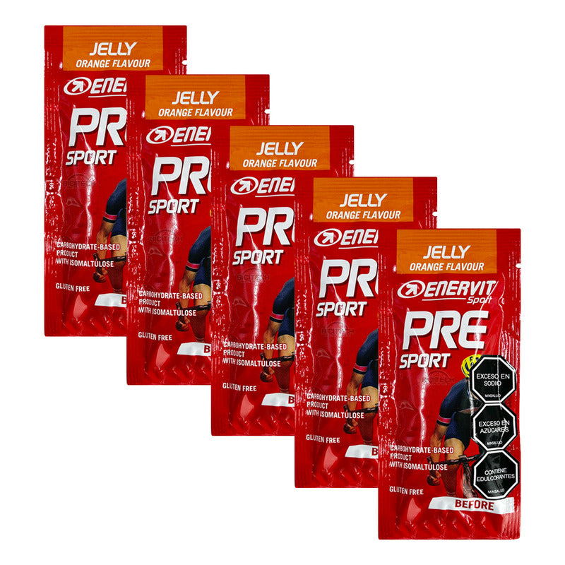 Gel Enervit Pre Sport 45ml X 5 Unidades Naranja