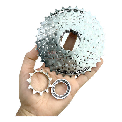 Pacha De 8 Velocidades Shimano 11-32 Casette 8v Ruta Plateado