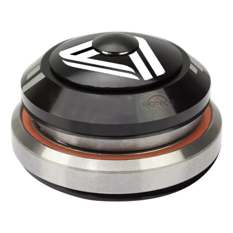 Juego Dirección Bicicleta Gw 1-1/8 Copas  Integrado Negro Plateado