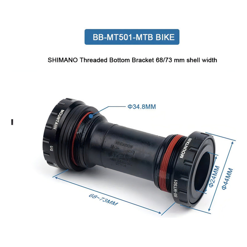 Caja Pedalera Shimano Deore Mt501 1.37x24 Mtb Hollowtech 2