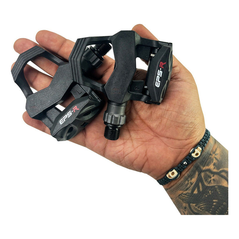 Pedales Exustar De Ruta E-pr4 Tipo Look Bicicleta Económicos Negro