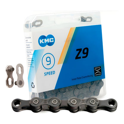 Cadena 9v Kmc Z9 9 Velocidades Ruta Mtb Gris