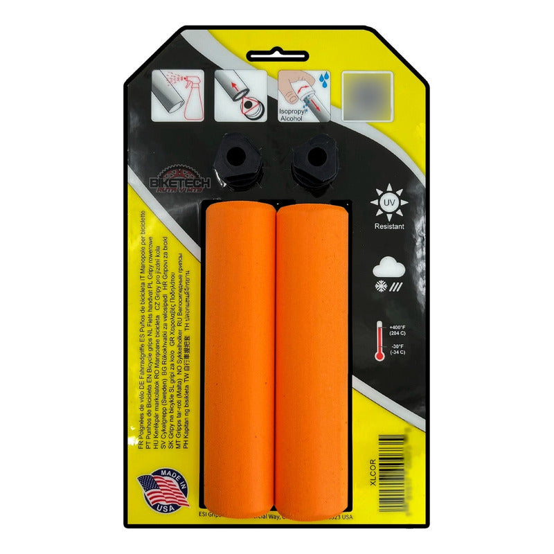 Mangos De Bicicleta Esi Grips Extra Chunky Naranja Mtb