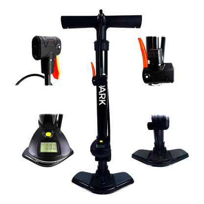 Inflador Bomba Spark Medidor Digital Compatible Toda Válvula Negro
