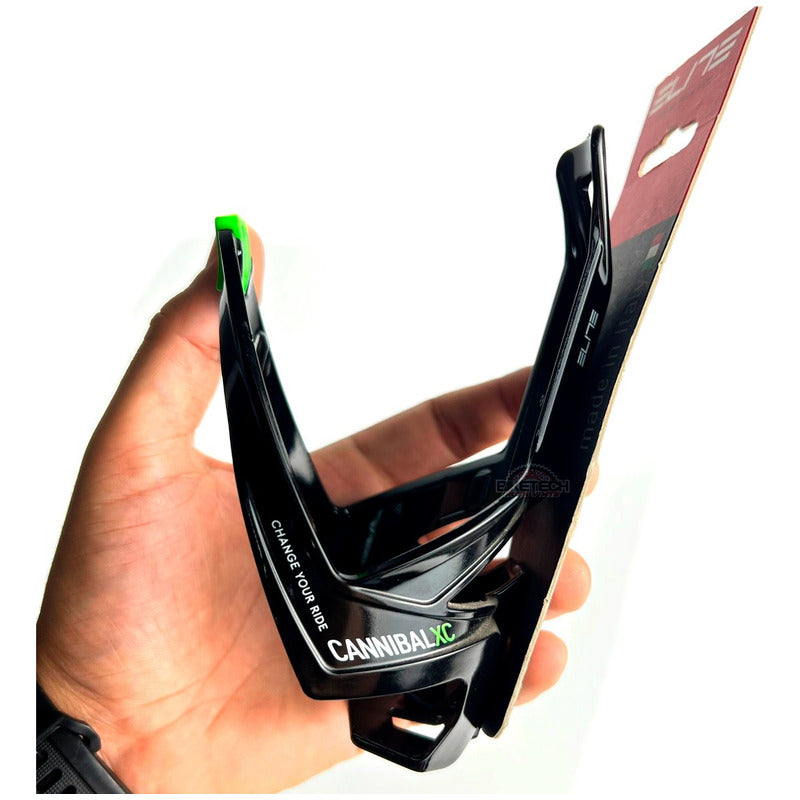 Porta Caramañola Elite Cannibal Xc Negro/ Verde Ciclismo
