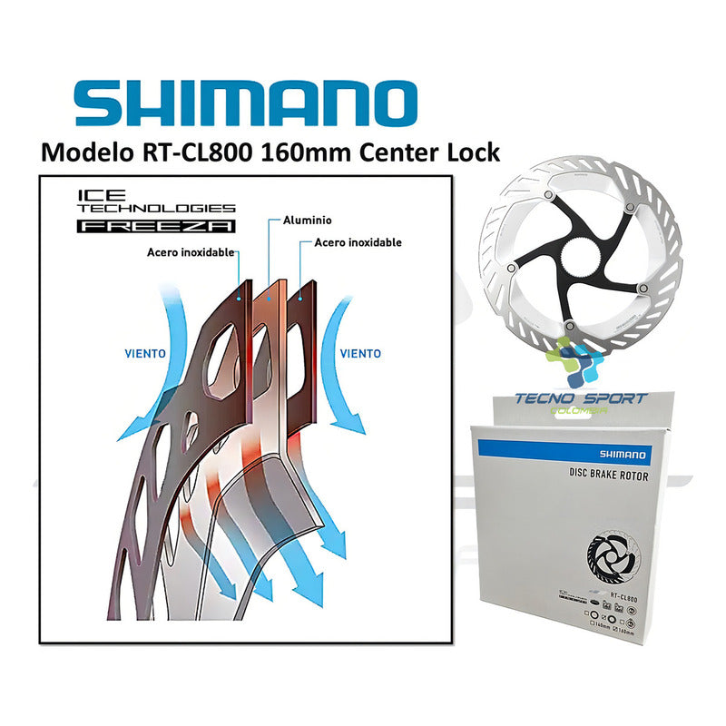 Disco Shimano Rt-cl800 160mm Color Plateado