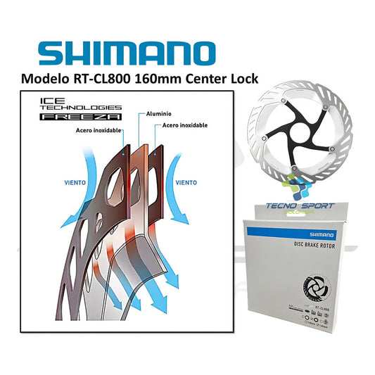 Disco Shimano Rt-cl800 160mm Color Plateado