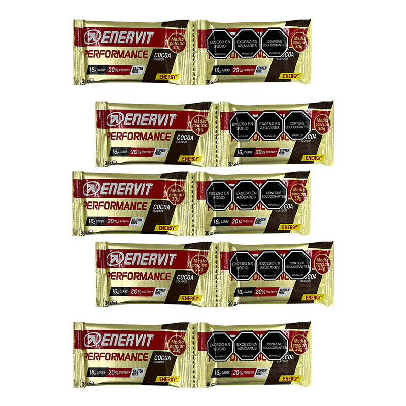 Barra Energética Enervit Performance 60 Gramos X 5 Unidades Cocao