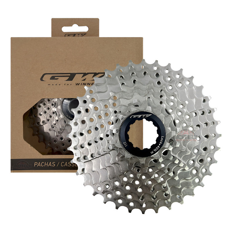 Pacha Gw 9 Velocidades 11-36 Compatible Shimano Liviana Plateado 11 40