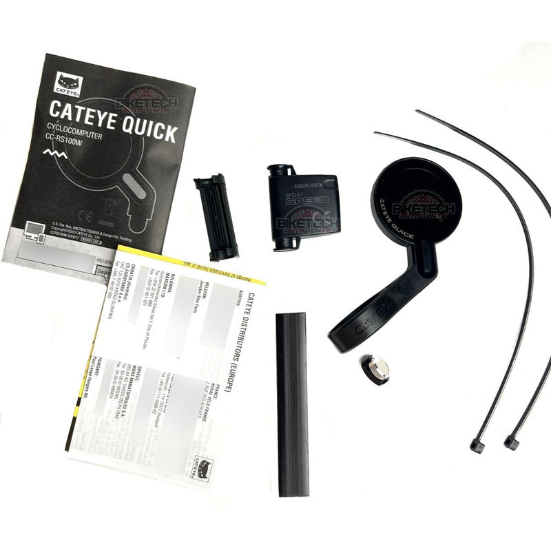 Ciclocomputador Cateye Quick Inalambrico Negro