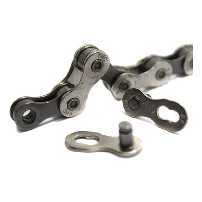 Cadena Cadenilla Bicicleta 8 Velocidades Kmc X8 Plateada Cierre Rápido Mtb Ruta 116 Eslabones