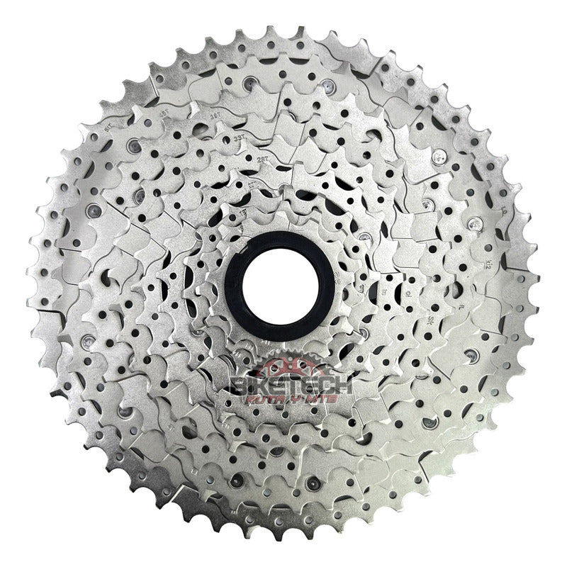 Combo 10v Pacha Sunrace 11-51 Cassette + Cadena Shimano Hg54 11 51 Gris
