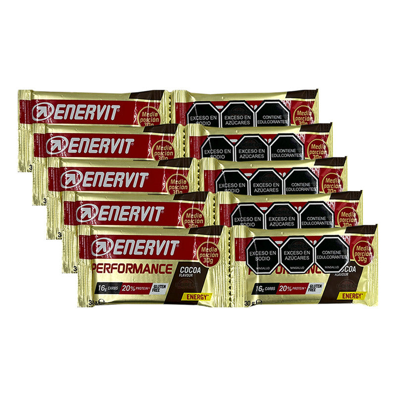 Barra Energética Enervit Performance 60 Gramos X 5 Unidades Cocao