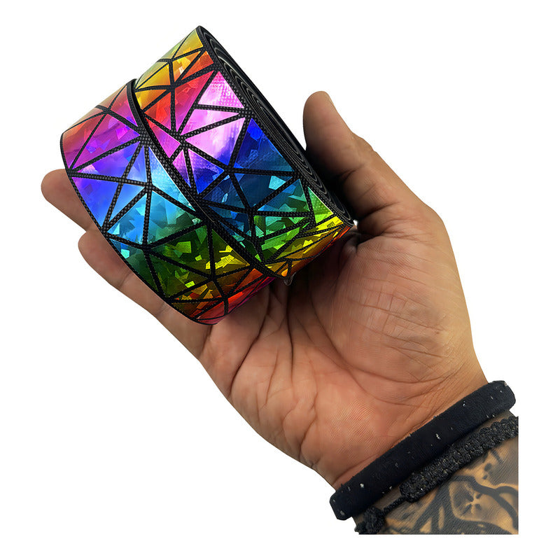 Cinta Manubrio Bicicleta Ruta Gw Dazzling Triangle Tornasol Pu + Eva