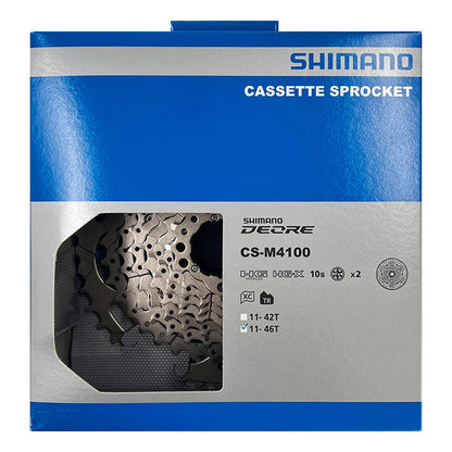 Cassette Shimano Deore Cs M4100 11/46d, 10 V/1 X 10 V, Color Plateado, Número Máximo De Dientes 46, Número Mínimo De Dientes 11