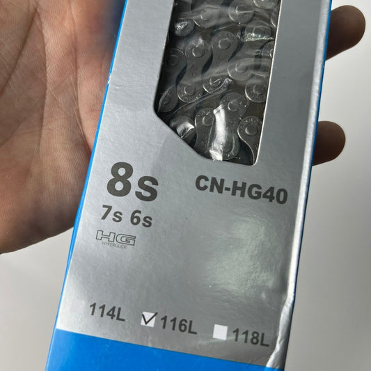 Cadenilla Shimano Hg40 8v Cadena Bicicleta Ruta Y Montaña Metal