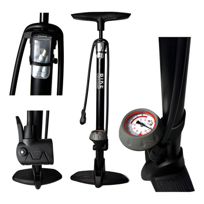 Inflador Bomba De Aire Bp Bicicleta 160 Psi De Pie Mtb Ruta Negro