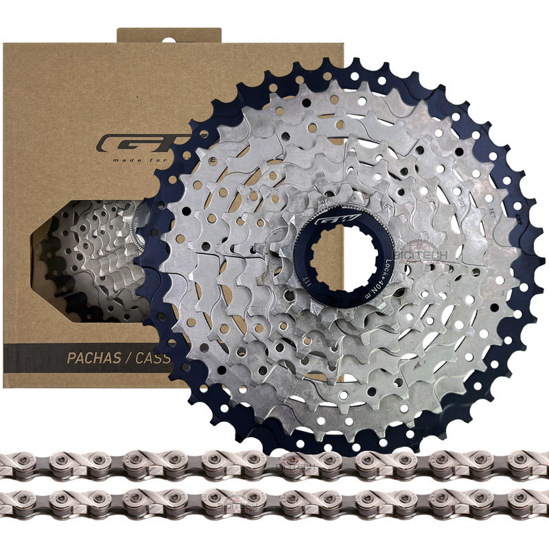 Cadena 8v Kmc X8 Más Pacha Gw 11-42 8 Velocidades C. Shimano